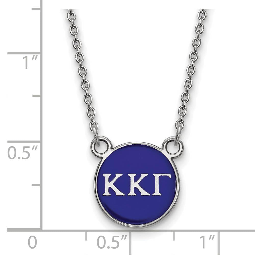 Sterling Silver 18in Official Licensed Greek Sororities Kappa Kappa Gamma (???) XS Enamel Pendant w/Necklace