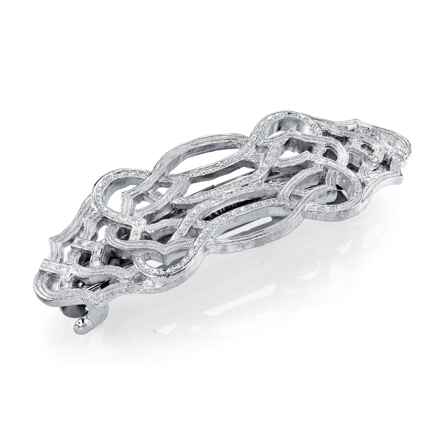 1928 Jewelry Women's Filigree Art Deco Inspired Hair Barrette, (1 Pcs)