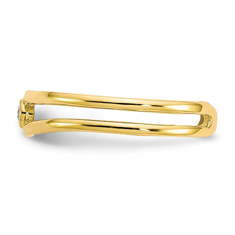 10k CZ Toe Ring Size 3