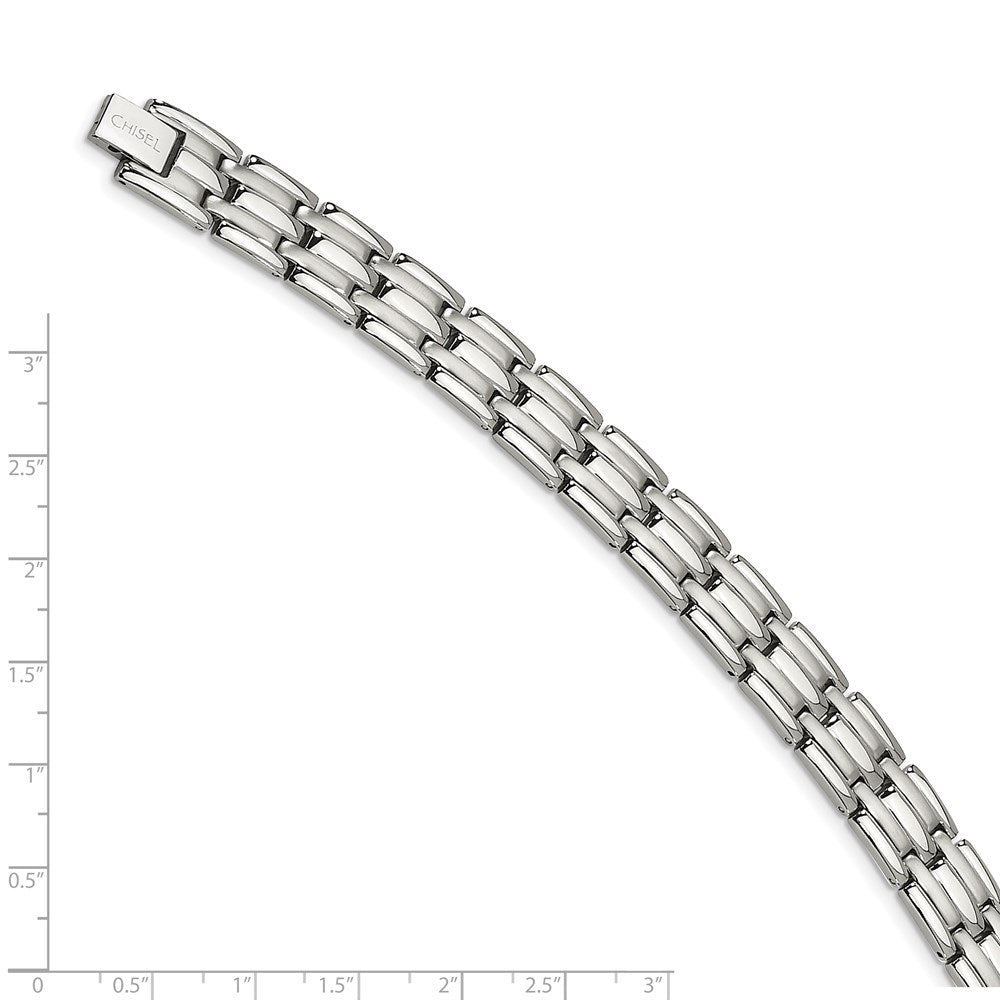 Stainless Steel Brushed and Polished 8.5in Bracelet 8.5 inches