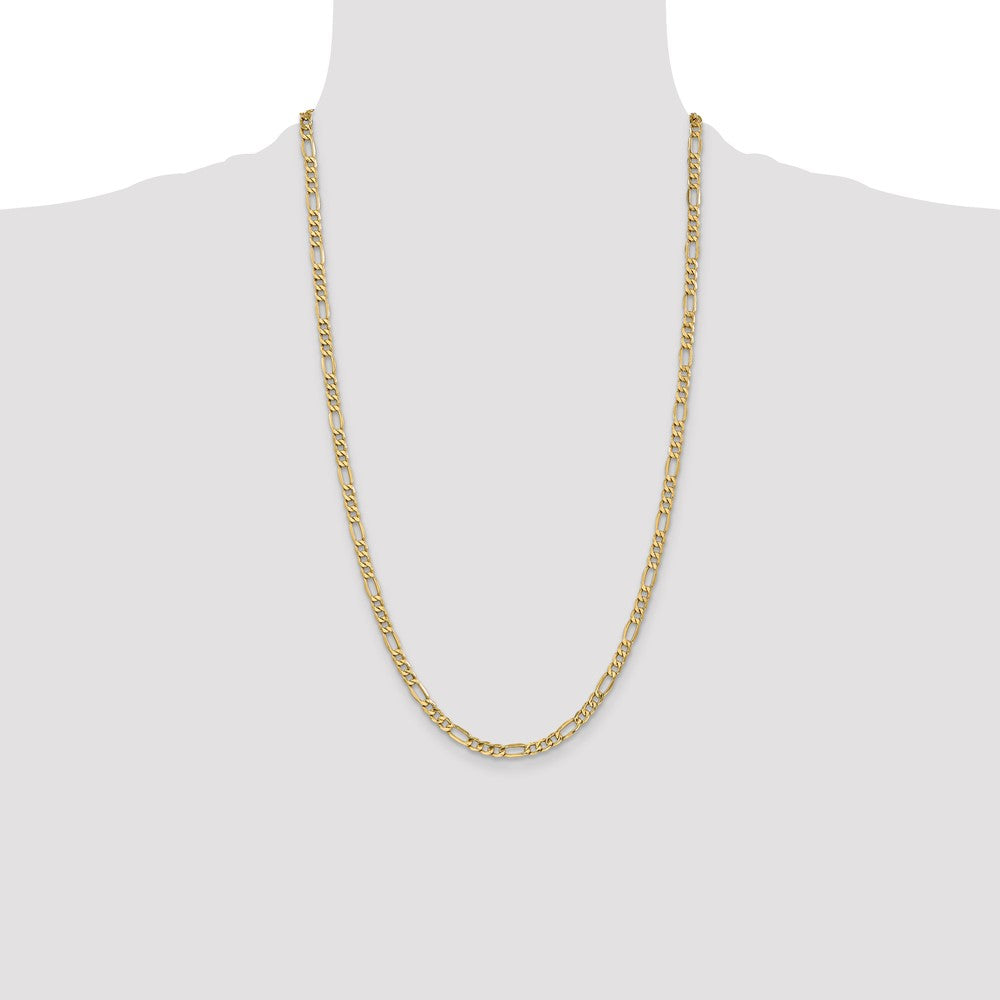10k 4.4mm Semi-Solid Figaro Chain