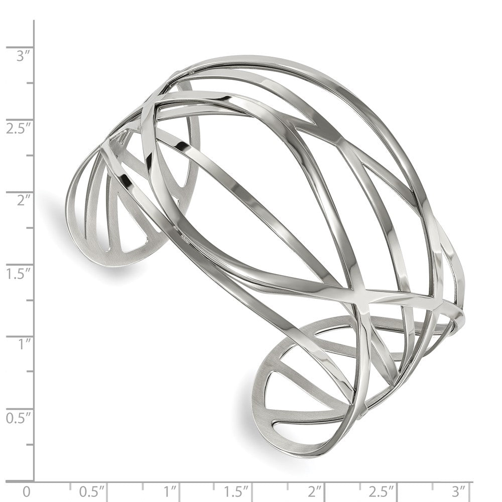 Stainless Steel Polished Cuff Bangle