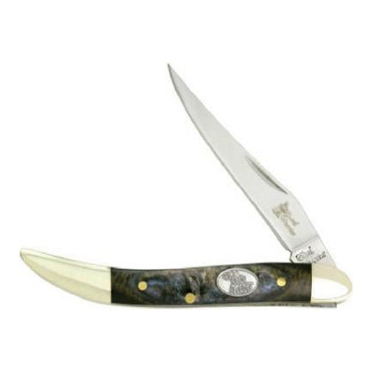 Steel Warrior Toothpick Imitation Abalone Handle Pocket Knife with 440 Steel Blade QGP6020