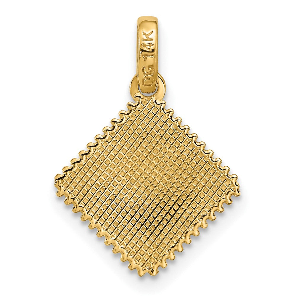 14k Yellow Gold Fancy Ravioli
