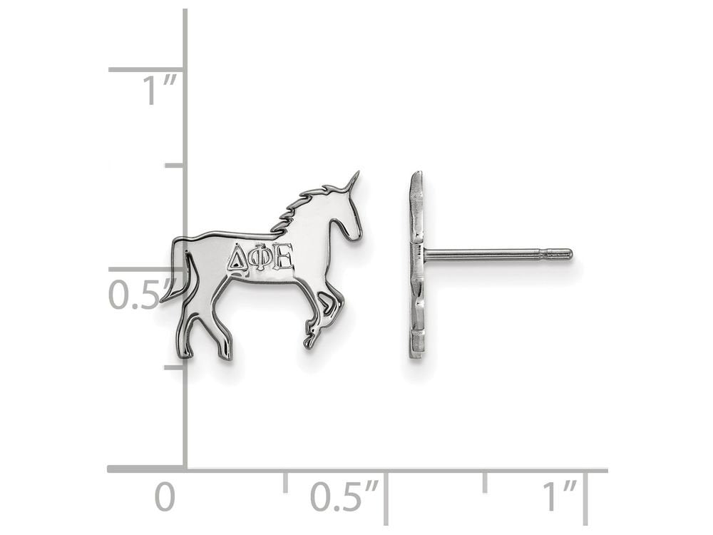 Sterling Silver Official Licensed Greek Sororities Delta Phi Epsilon (???) XS Post Earrings
