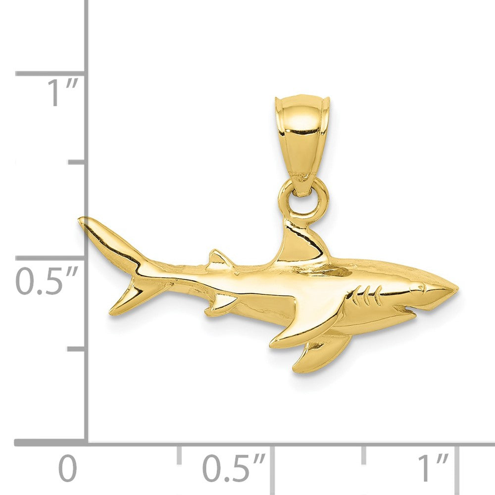 10K Shark Pendant Yellow Gold