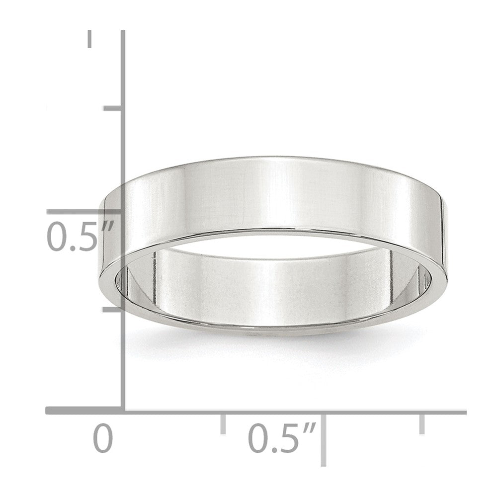 Sterling Silver 5mm Lightweight Flat Size 10.5 Band