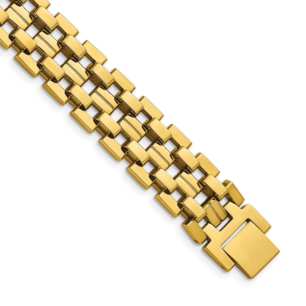 Stainless Steel Polished Yellow IP-plated 8.25in Bracelet 8.25 inches