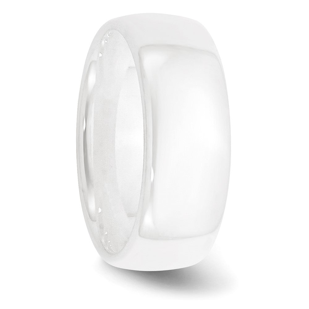 Ceramic White 8mm Polished Band Size - 9
