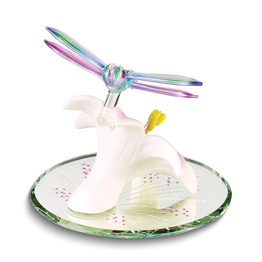 Glass Baron Dragonfly Lavender Lily