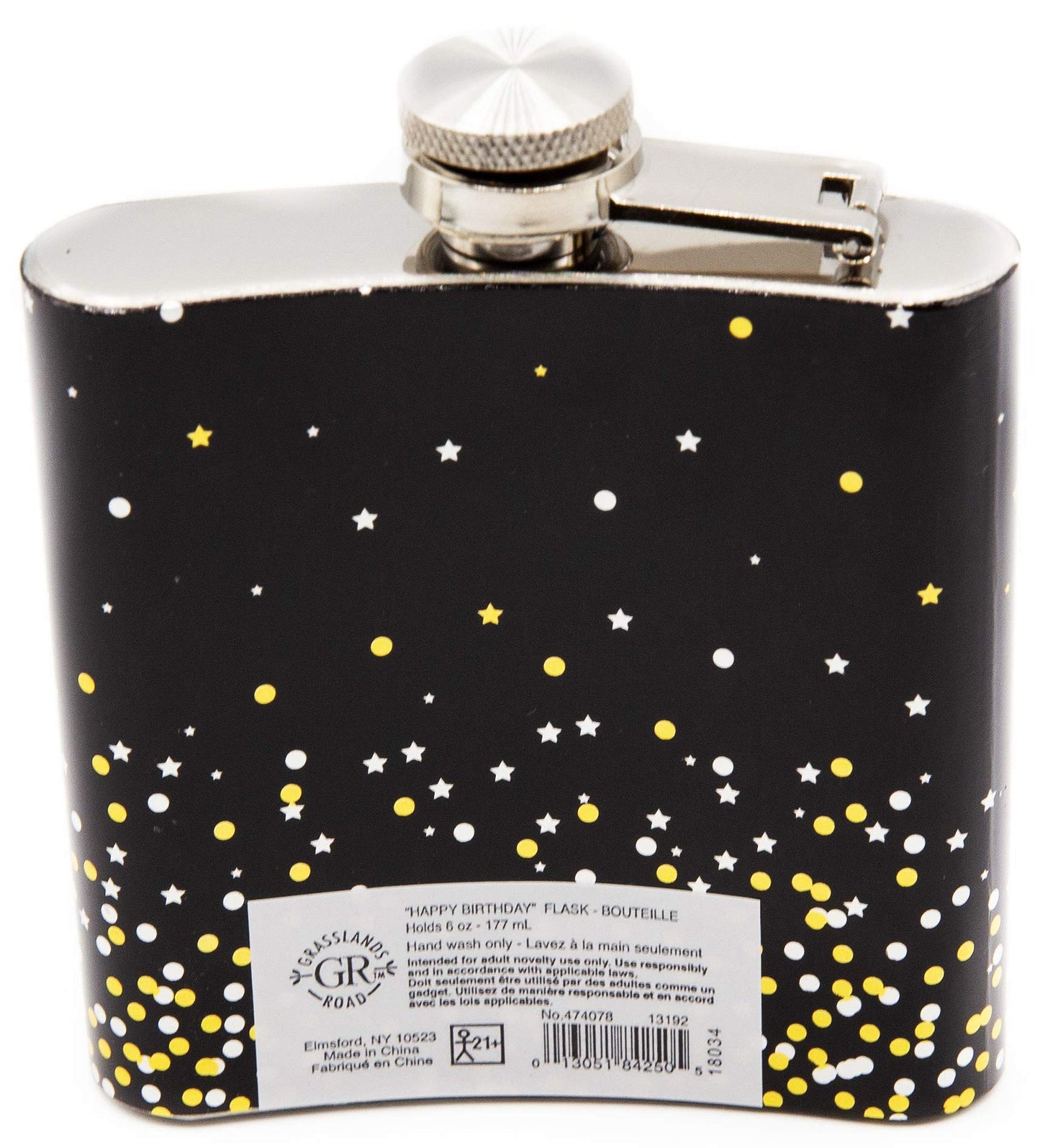 6 oz Stainless Steel Alcohol Flask Special Birthday Milestone Celebration (Cheers Series)