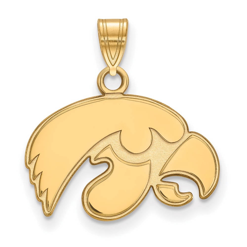 14k Gold Plated Silver U. of Iowa Small Mascot Pendant