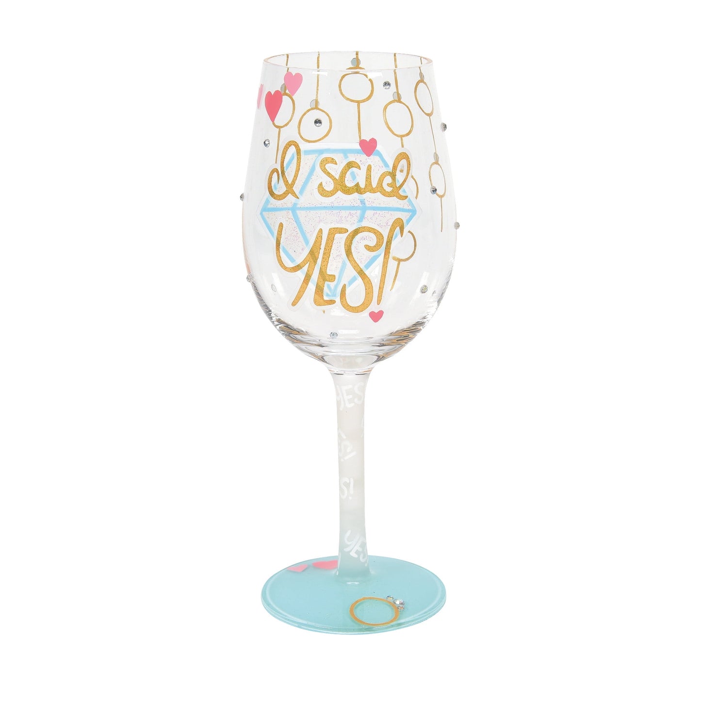 Lolita I Said Yes Wine Glass 9in H