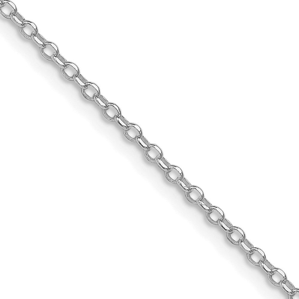 Sterling Silver Rhodium-plated 1.75mm Diamond-cut Cable Chain w/2in ext.