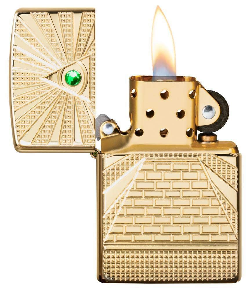 Zippo Eye of Providence High Polish Brass Design Pocket Lighter