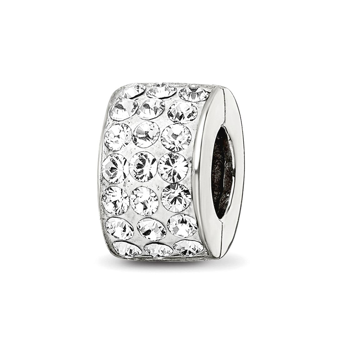 Sterling Silver Reflections Clear Preciosa Crystal Bead