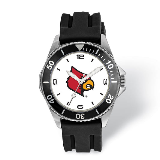 LogoArt University of Louisville Collegiate Gents Silicone Strap Quartz Watch QUL169