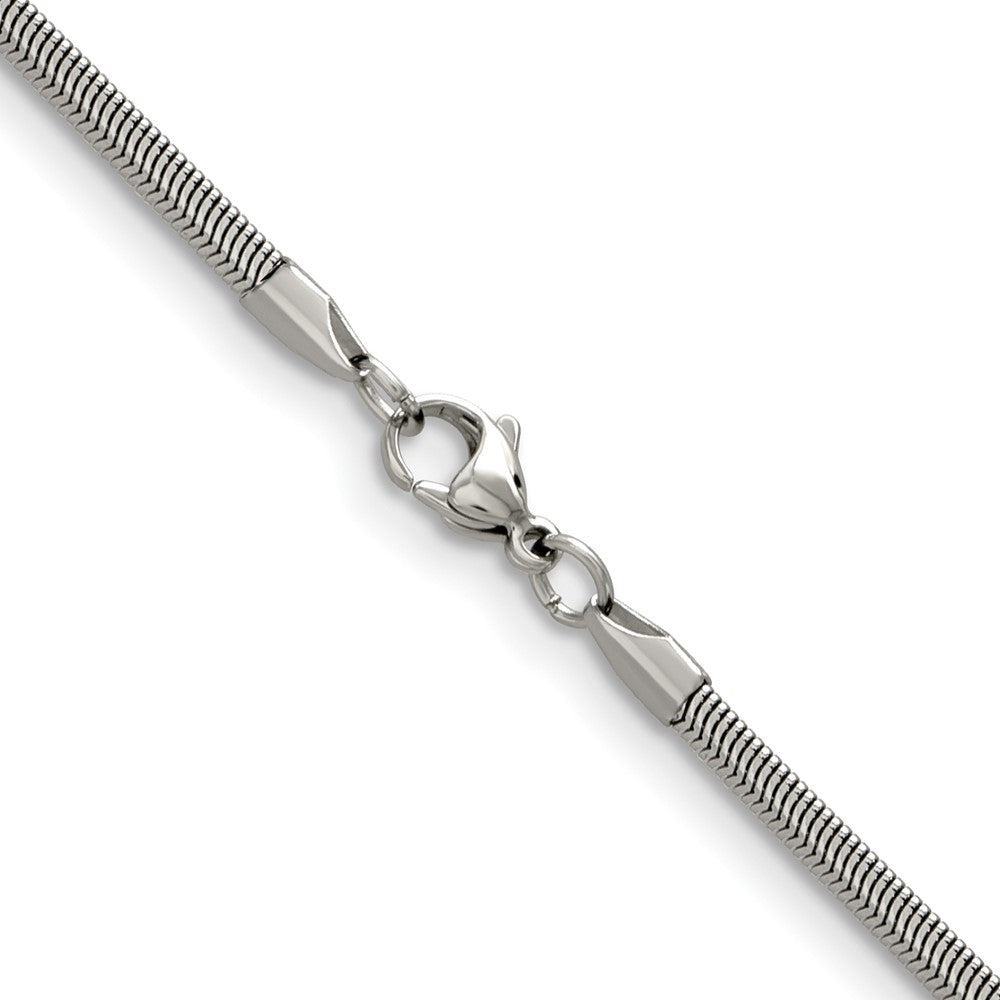 Stainless Steel Polished 4.2mm 24in Flat Snake Chain