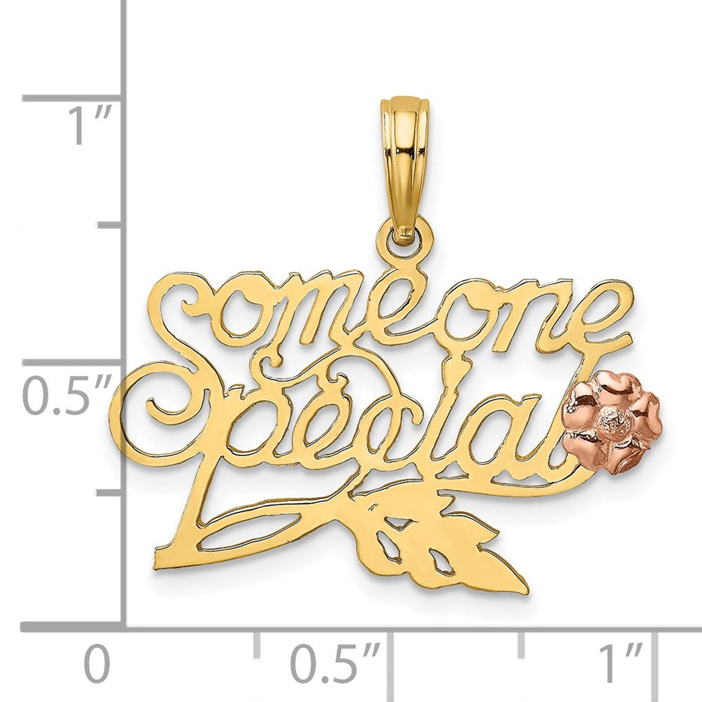 14k Two-Tone SOMEONE SPECIAL w/ Flower Charm