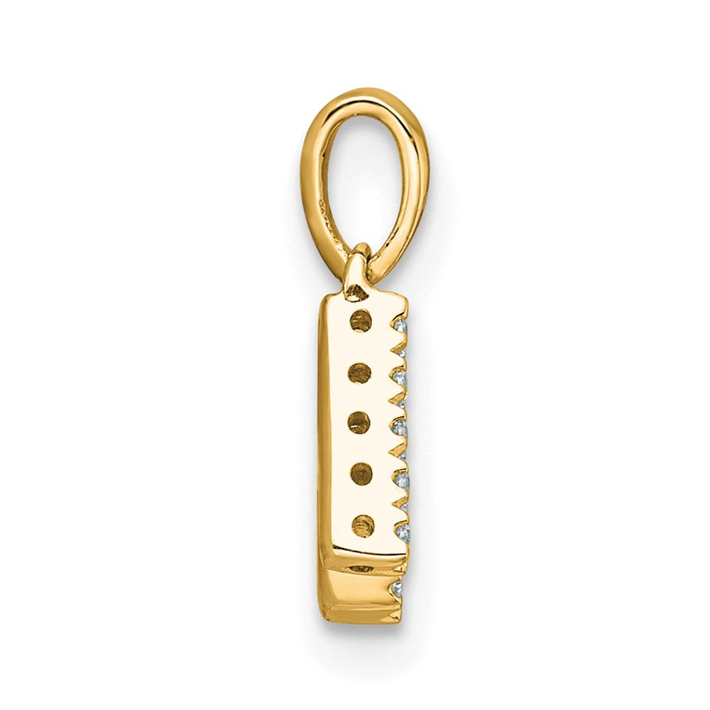 10K Diamond Letter K  Initial with Bail Pendant