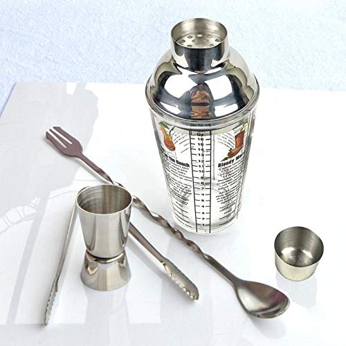 16 ounce Rum Recipes Printed Glass Cocktail Shaker Q-GM22647