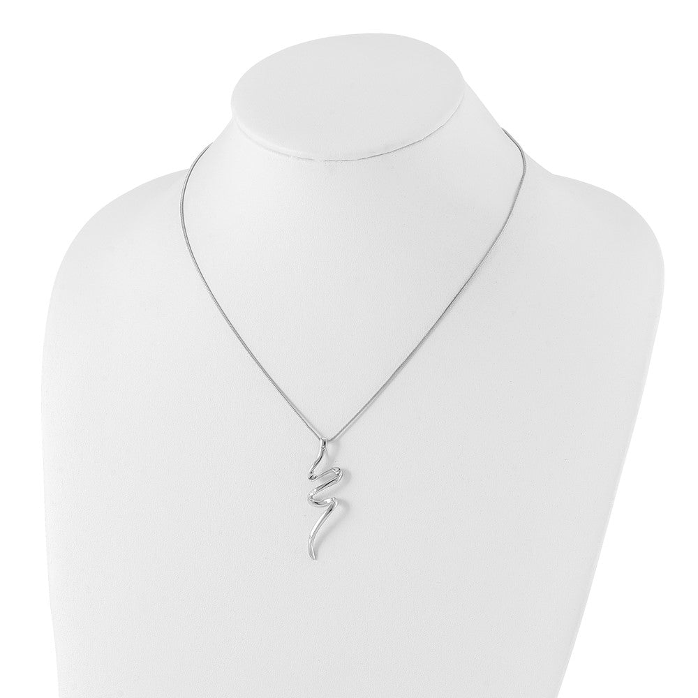 White Ice Sterling Silver Rhodium-plated 18 Inch Diamond Necklace with 2 Inch Extender 18 Inches