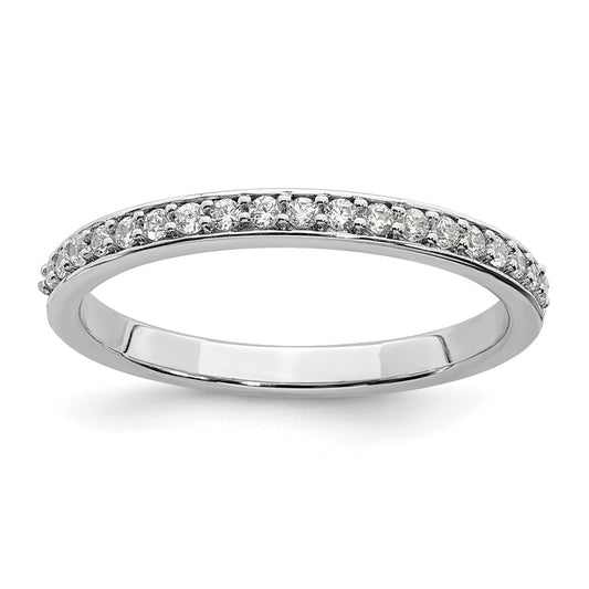 10k White Gold 1/5 carat Lab Grown Diamond VS/SI+ G+ Complete Wedding Band