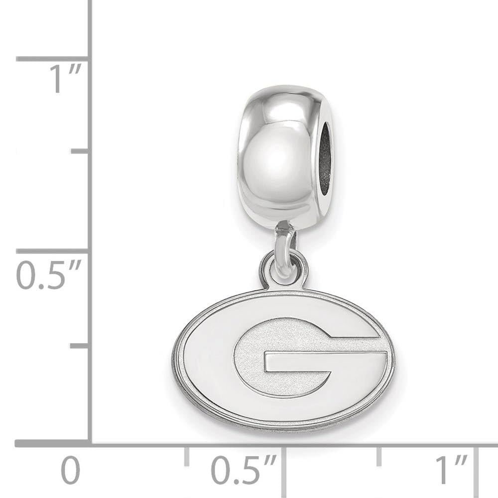 LogoArt SS035UGA Sterling Silver University of Georgia Extra Small Dangle Bead Charm