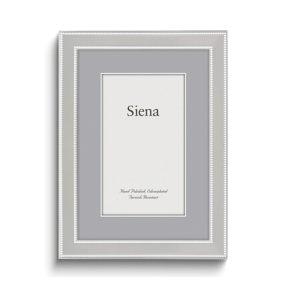 Siena Beaded Frame Silver 4x6