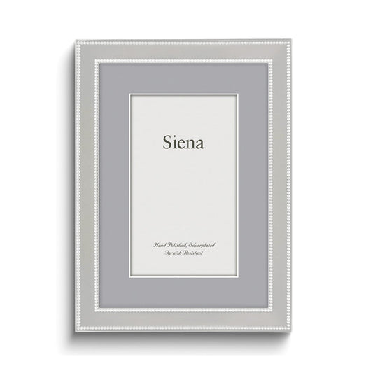 Siena Beaded Frame Silver 4x6