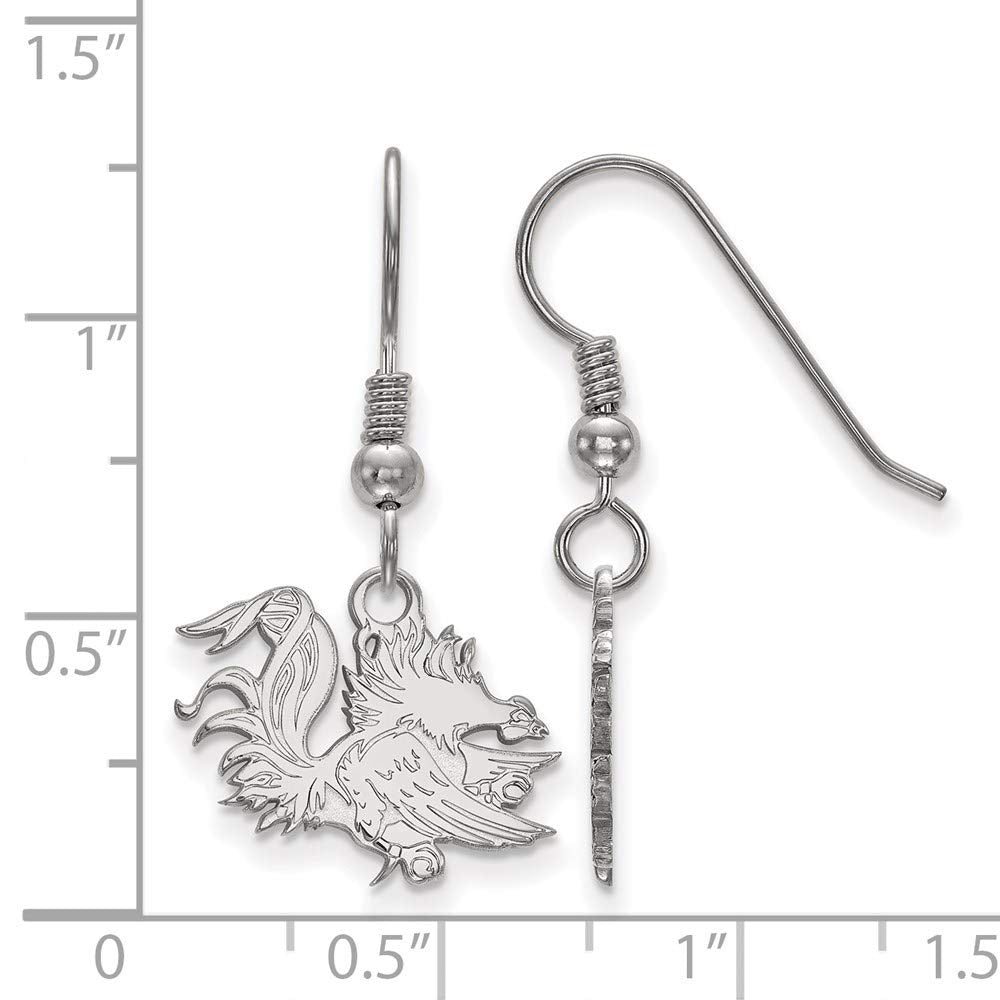 LogoArt SS048USO Sterling Silver University of South Carolina Small Dangle Earrings
