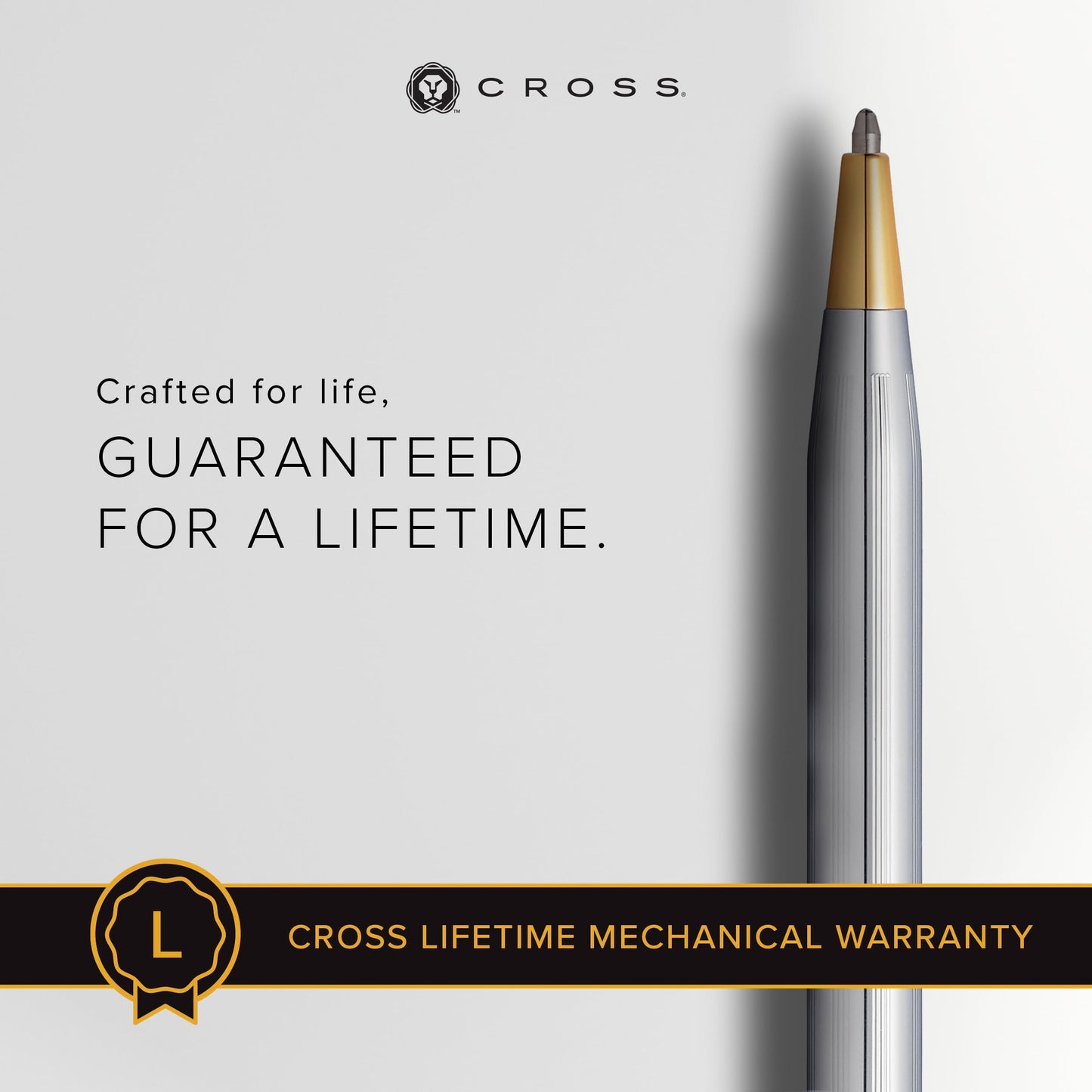 Cross Classic Century Refillable Ballpoint Pen, Medium Ballpen, Includes Luxury Gift Box - Medalist Chrome