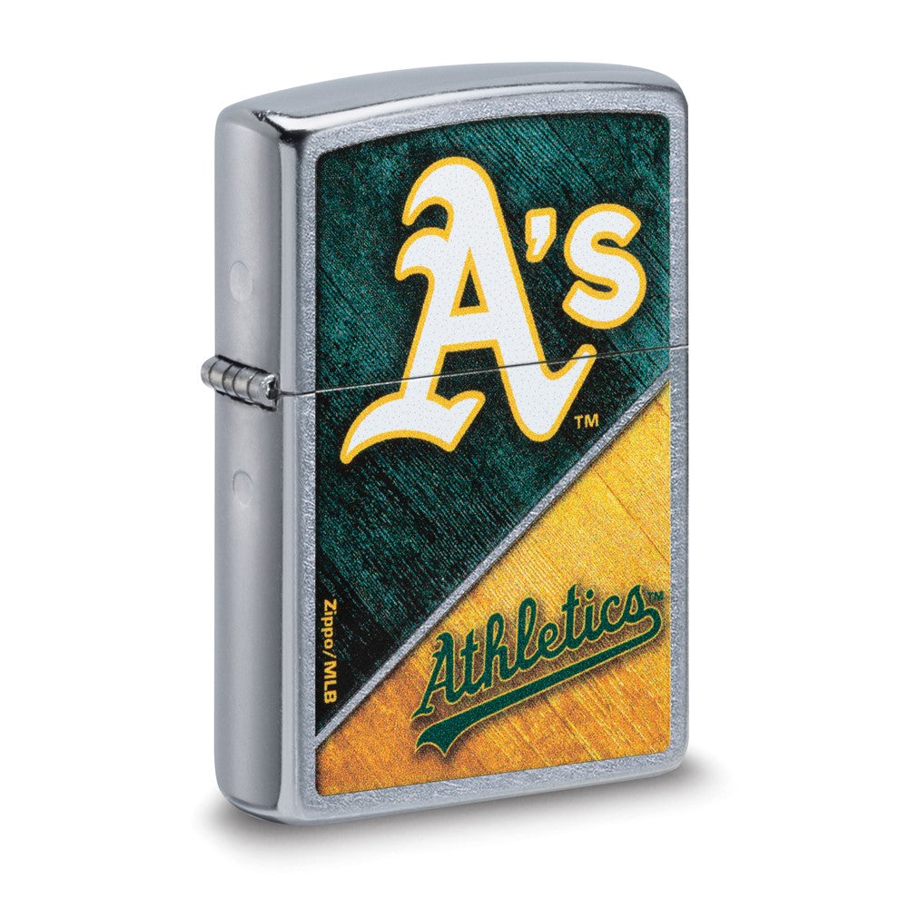 Zippo Street Chrome Oakland Athletics Color Image MLB Lighter