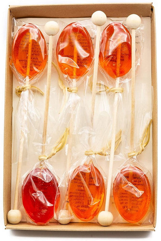 Hand Made in USA Flavored Honey On Wooden Stirrer Gift Pack (6 Count)