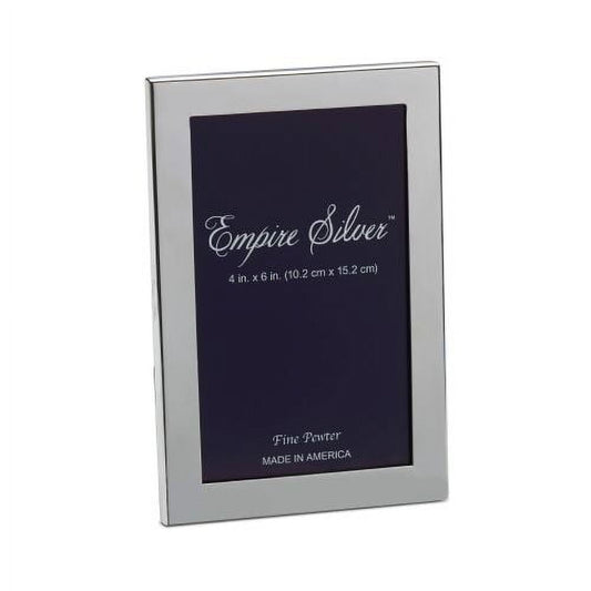 Empire Silver Channel Back Pewter Picture Frame, 4x6