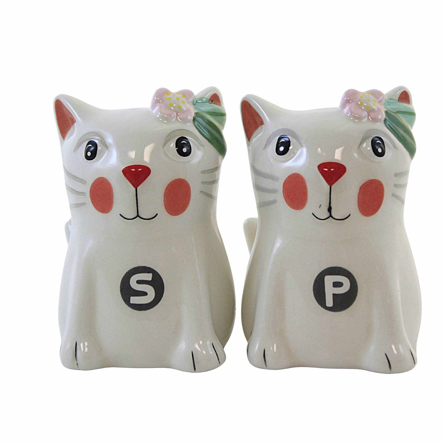 Enesco Pretty Kitty Salt & Pepper - Set 2 Salt & Pepper Shakers 3.25 Inch, Dolomite - Designed By Michelle Allen 6012919