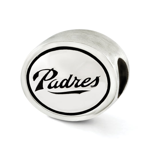 Sterling Silver MLB Siskiyou Buckle Antiqued San Diego Padres Bead