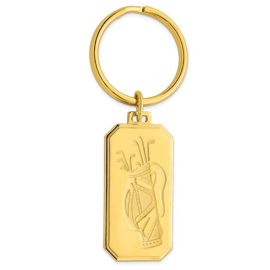 Gold-plated Kelly Waters Golf Bag Key Ring QGL8726
