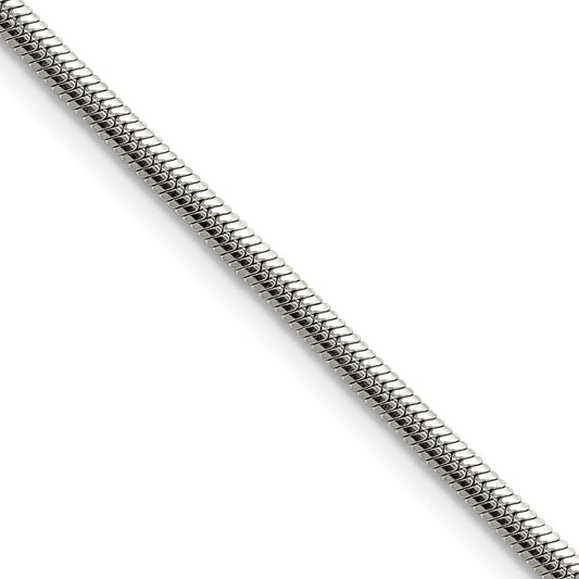 Chisel Stainless Steel Polished 2.7mm 24 inch Snake Chain
