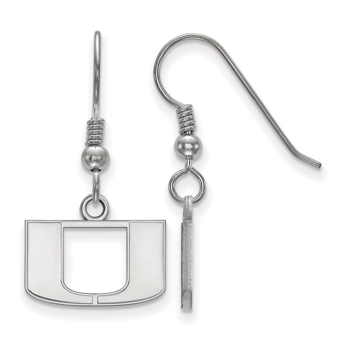 Women's Miami Hurricanes Sterling Silver XS Dangle Earrings