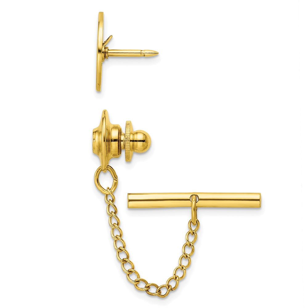 Kelly Waters Gold-plated Crosshatch Patterned Tie Tac