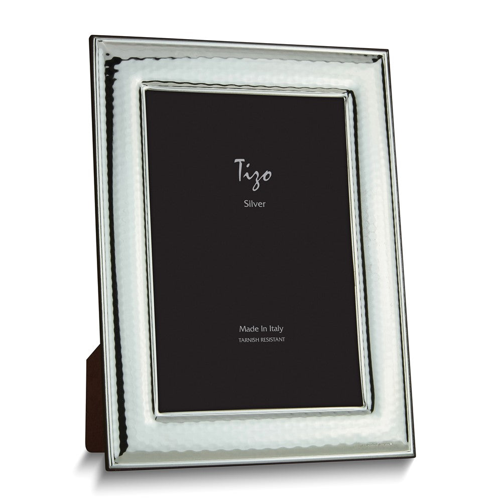 Silver-plated Hammered 5x7 Frame