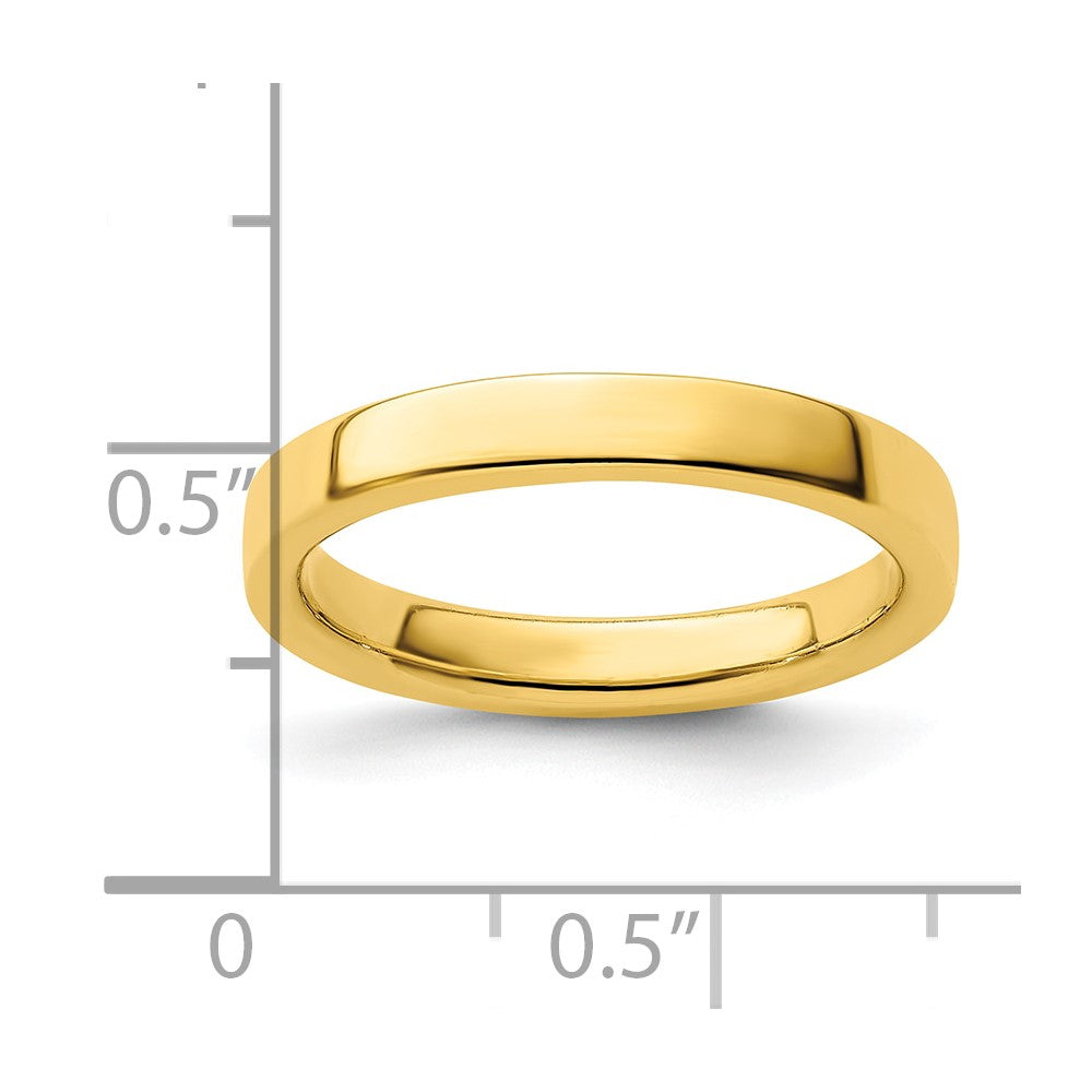 Sterling Silver Stackable Expressions Gold-plated Ring Size -10