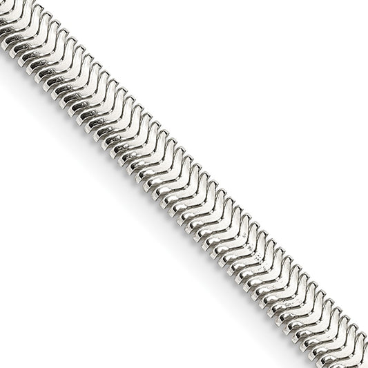 Sterling Silver 4.2mm Flat Oval Snake Chain 16 Inches