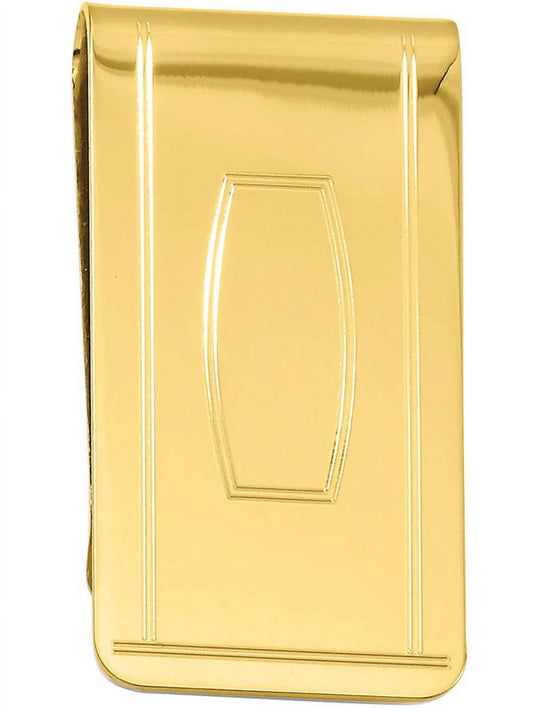 Primal Gold-plated Kelly Waters with Engraveable Area Money Clip