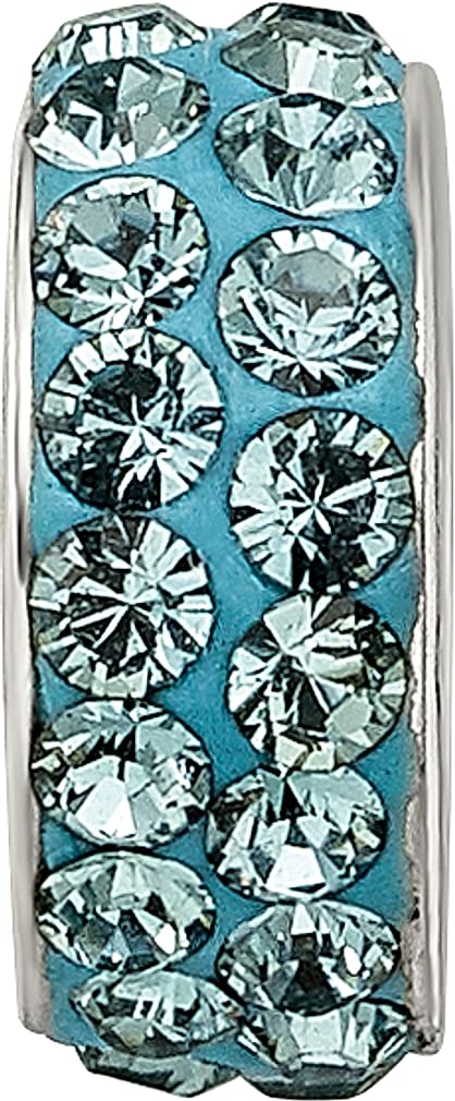 Sterling Silver Reflections Dec Double Row Preciosa Crystal Bead