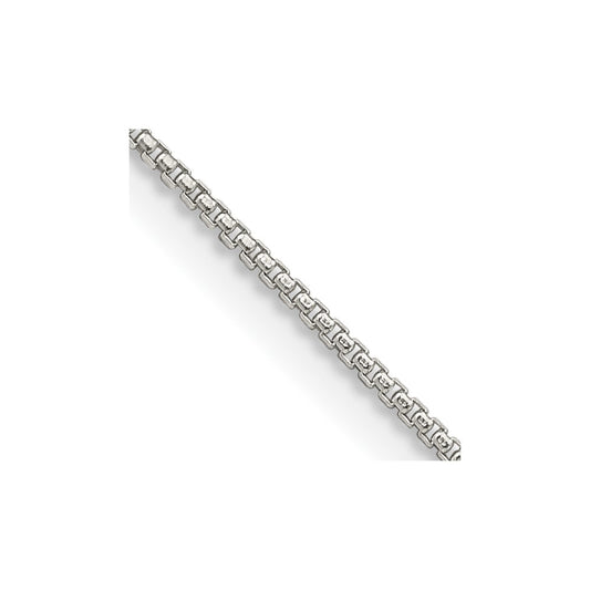 Sterling Silver 1mm Round Box Chain 22 Inches
