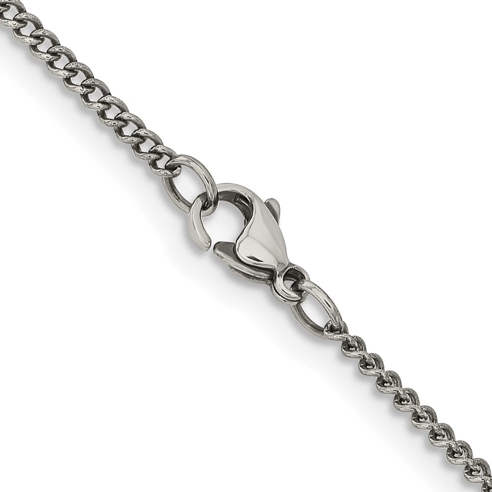 Stainless Steel Antiqued 2mm 20in Round Curb Chain