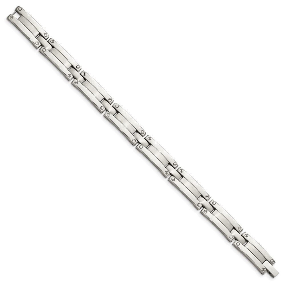 Stainless Steel Brushed and Polished 8.5in Bracelet 8.5 inches