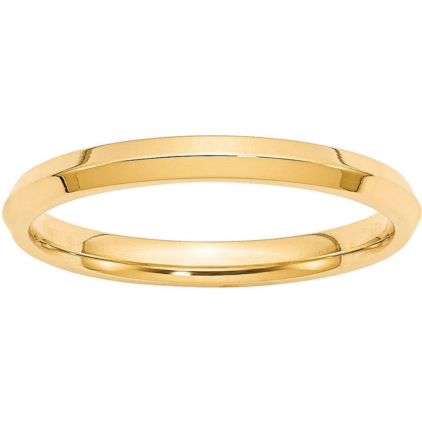 Primal Gold 10 Karat Yellow Gold 2.5mm Knife Edge Comfort Fit Band Size 6.5